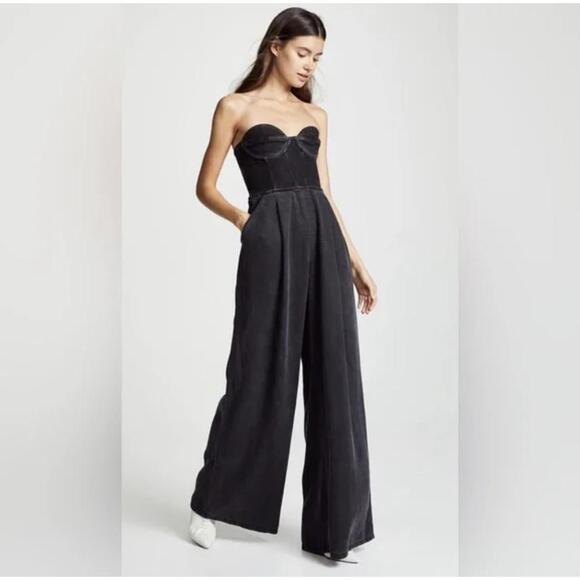 Ksenia Schnaider Denim Strapless romper Medium - Picture 2 of 7